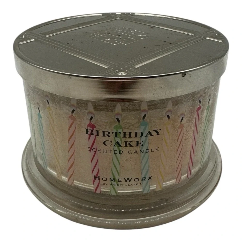 HomeWorx‎ by Harry Slatkin Birthday Cake 4-Wick 18oz Candle NEW